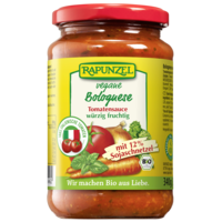 Tomato sauce Bolognese, vegan, with soy