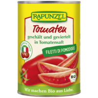 Peeled, quartered tomatoes canned