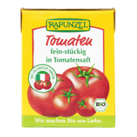 Chopped tomatoes in tomato juice in Tetra Pak