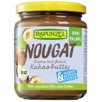 Nougat spread, without palm oil, with coconut blossom sugar