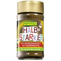 Semi-strong instant cereal-bean coffee